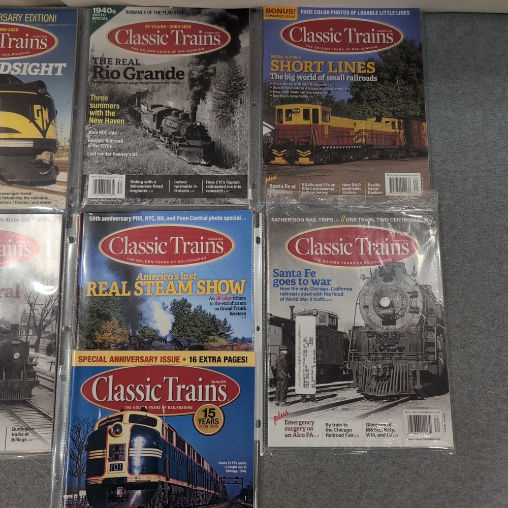 Classic Trains Magazine Lot of 7 Issues Steam Diesel Locomotive History VG+ - Picture 3 of 3